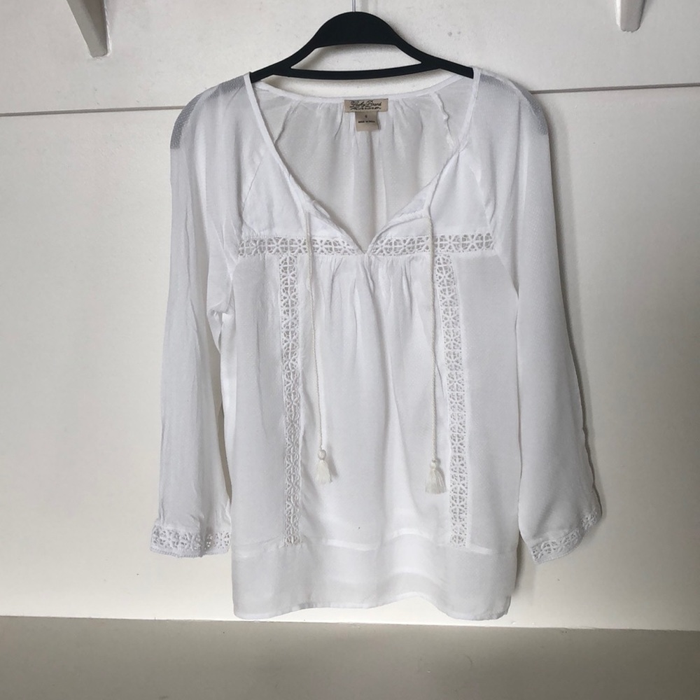 White Sheer Blouse from Lucky Brand